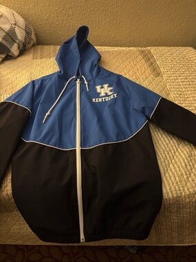 Mitchell & Ness Kentucky Wildcats Blue and Black Windbreaker